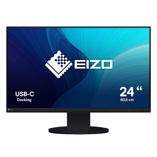 EIZO FlexScan EV2480-BK - 23.8" monitor, 1920x1080 resolution, HDMI, USB 3.1, DisplayPort, 5ms response time, black