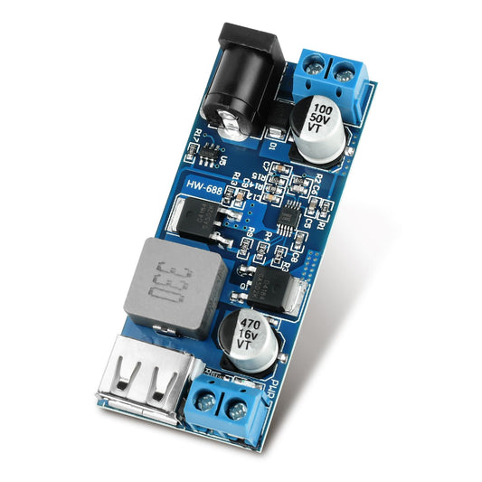 DC-DC pazeminošais USB modulis 24V/12V uz 5V 5A Fastsaw ar sinhrono taisngriezi auto un kemperiem