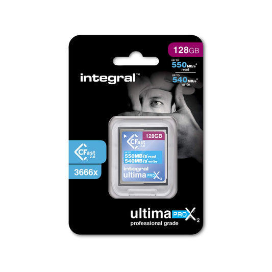 Integral Memory 128GB CFast 2.0 - 550MB/s read speed, 540MB/s write speed, high performance storage solution