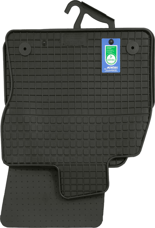 PETEX gumijas paklāji piemēroti Formentor no 10/2020 / Formentor e-Hybrid no 01/2021 / Leon e-Hybrid/Leon ST e-Hybrid no 12/2020 melnā krāsā 4 daļās, 4 gabali (1 iepakojums)