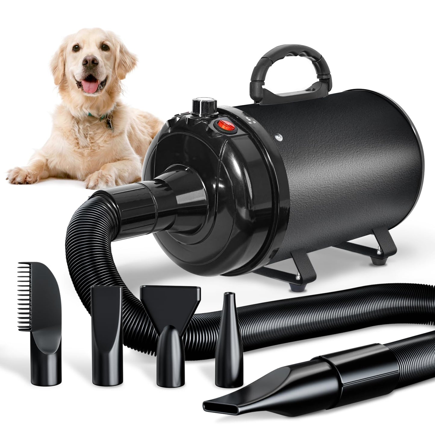 Suņu fēns Blower Sehr Leise 3000W ar regulējamu ātrumu un sildīšanu