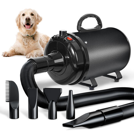 Suņu fēns Blower Sehr Leise 3000W ar regulējamu ātrumu un sildīšanu