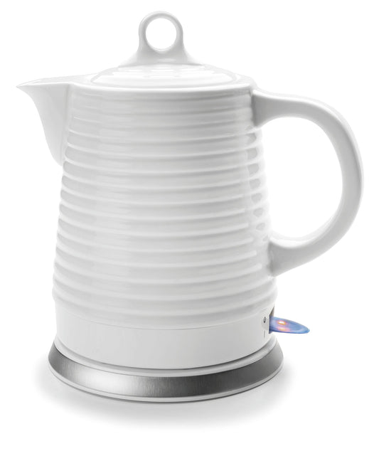Lacor 69276 Electric Ceramic Water Heater 1.3L - White, ceramic design, efficient heating, compact size.