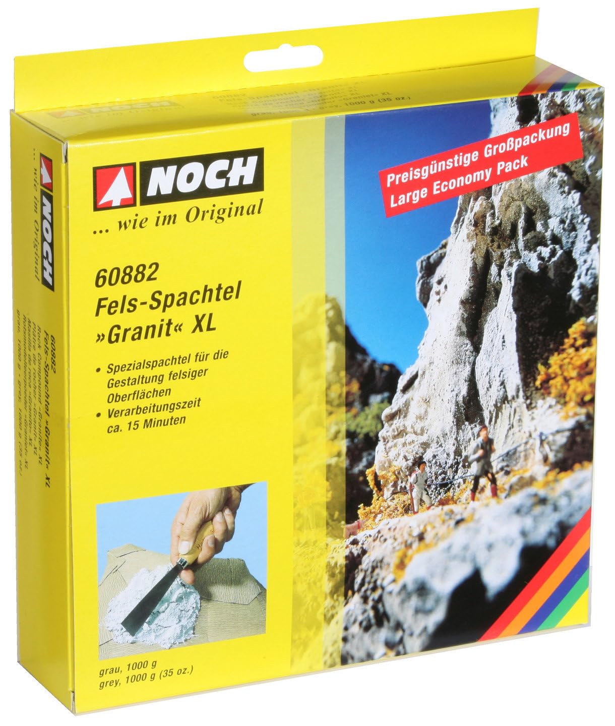 Akmens špaktele NOCH 60882 Fels-Spachtel XL 'Granit', 1.000 g, G, 0, H0, TT, N, Z