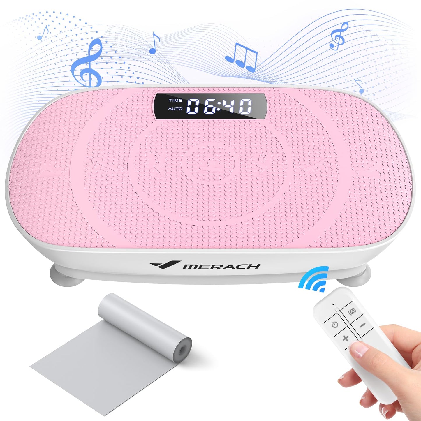Vibrācijas platforma MERACH CV30 Pro, rozā