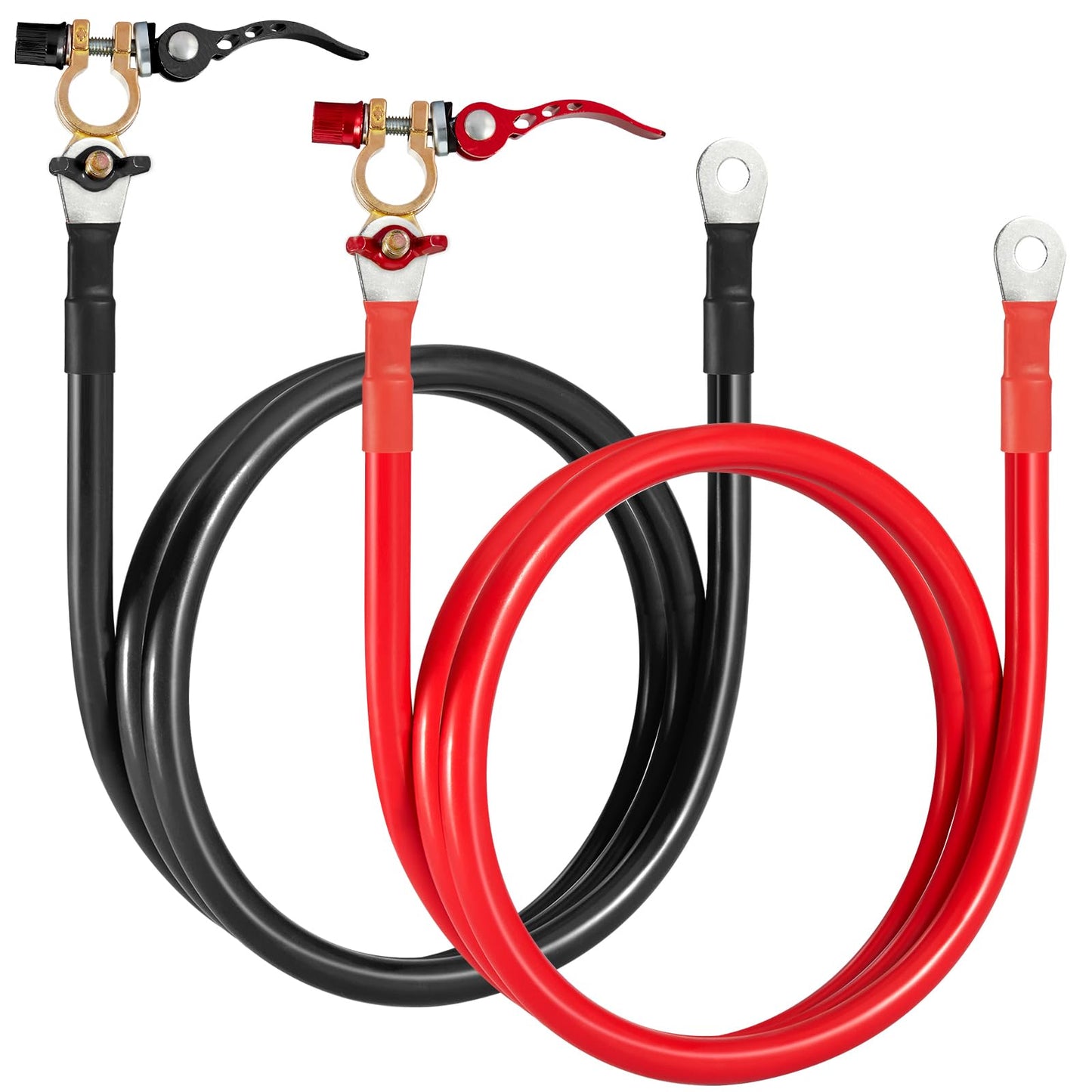 Akumulatora kabelis Gedlex 25mm2 ar akumulatora spailēm, 3AWG, 100cm