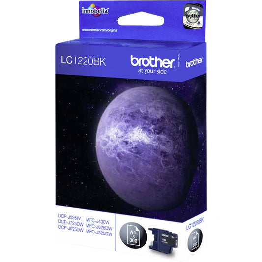 Brother LC-1220BK ink cartridge - black, high-yield, compatible with Brother printers, vibrant prints.