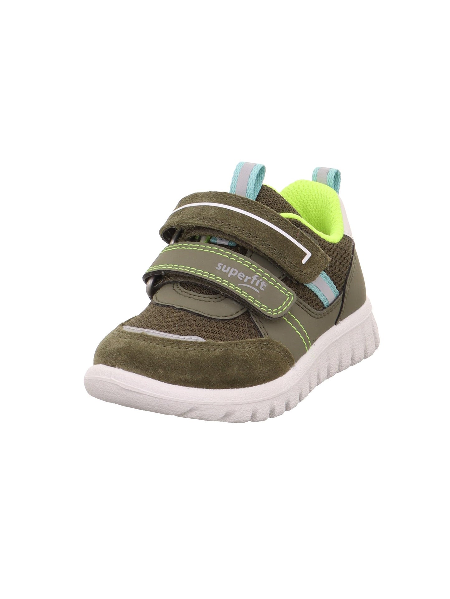 Lauflernschuhe Superfit SPORT7 MINI bērnu apavi zēniem zaļi/dzelteni 7020