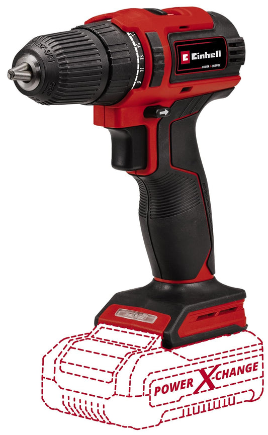 Einhell akumulatora urbjmašīna TE-CD 18/40 Li BL - 18V, 40Nm, bezsuku motors, ātruma elektronika, Solo Power X-Change.
