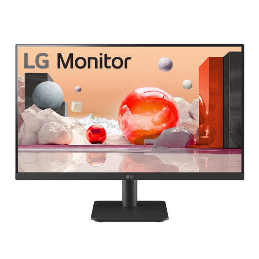 LG 24MS500-B Monitor - 24" FHD IPS, 1920x1080, 100Hz, 5ms response, Flicker Safe, 72% NTSC, sleek black design.