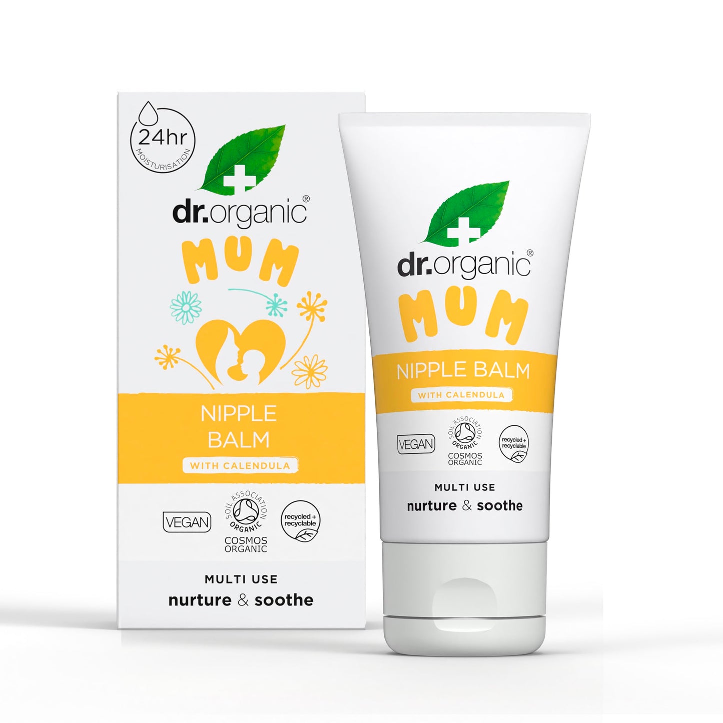 Krūtsgala balzams Dr Organic ar kliņģerīti un lanolīnu, dabiska atvieglošana sāpošiem un saplaisājušiem krūtsgaliem, zīdīšanai, nomierinošs, vegānisks, bez testēšanas uz dzīvniekiem, bez parabēniem un SLS, bioloģiski sertificēts, 30 ml