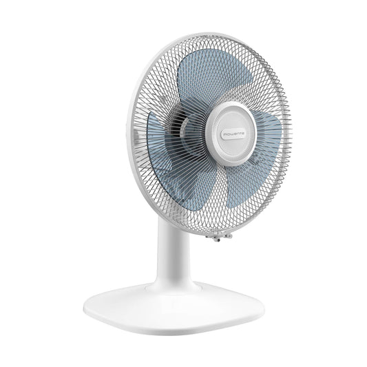 Rowenta Essential VU2330 - 3-speed table fan, quiet operation, automatic oscillation, compact, high performance, white