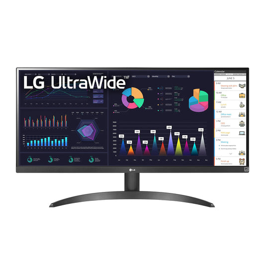 LG 29WQ500-B UltraWide Monitor - 29", 2560x1080, 21:9, 100Hz, HDR10, AMD FreeSync, Flicker Safe, Black
