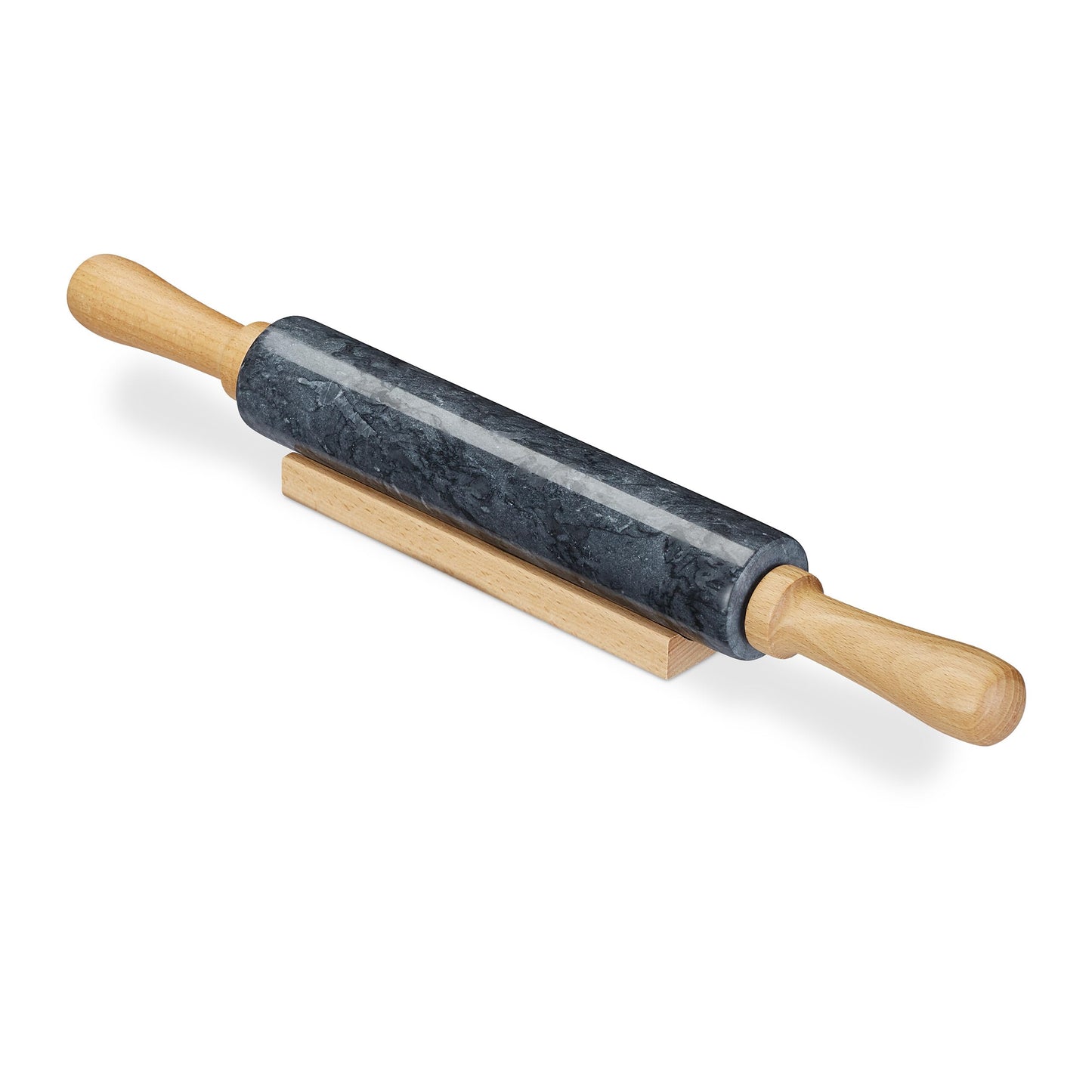 Marmora mīklas rullis Relaxdays, koka rokturi, melns