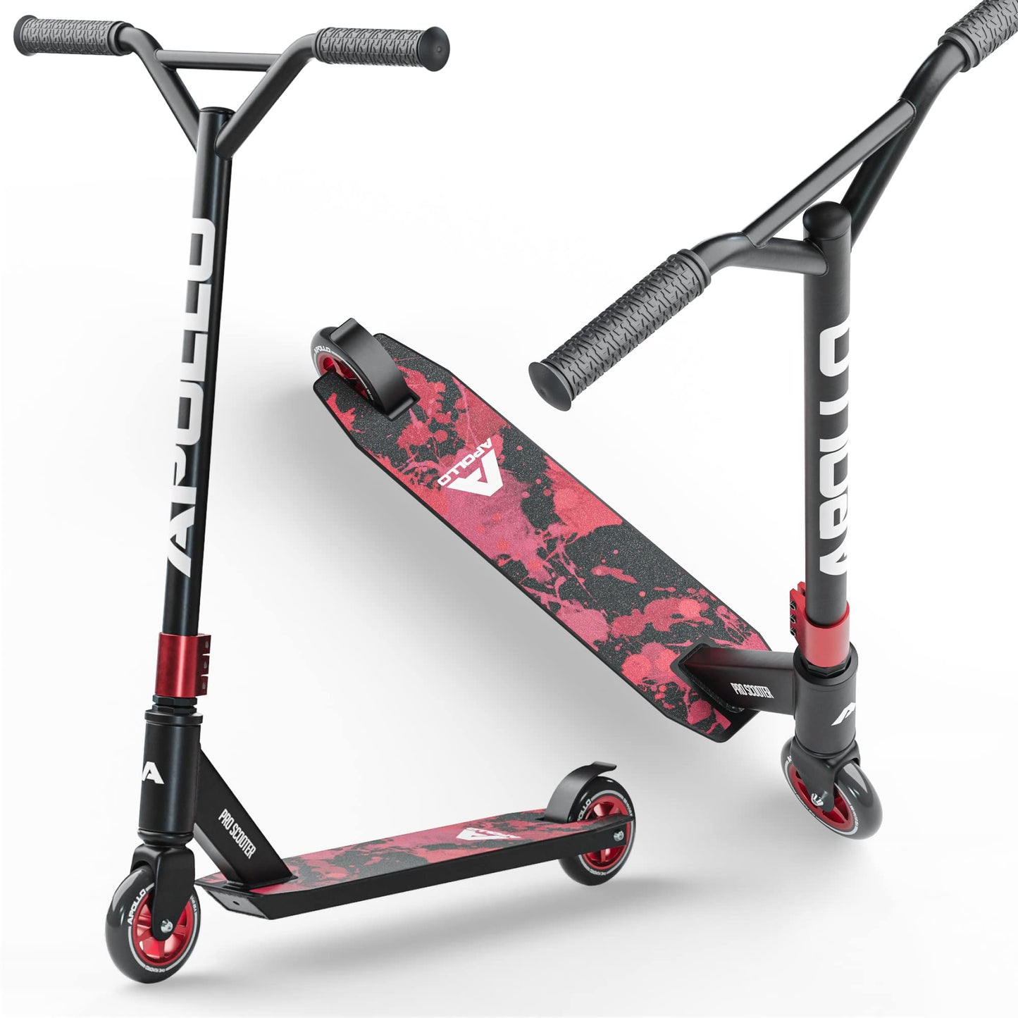 Stunta skūteris Apollo Genius Pro bērniem no 6 gadiem, Red Ink