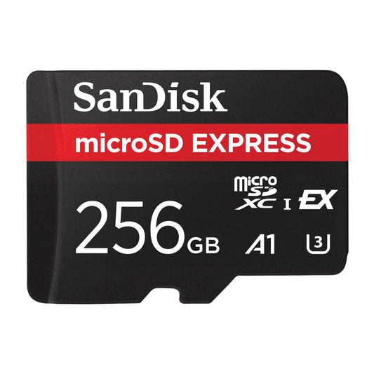 3. SanDisk microSD Express atmiņas karte 256 GB, darbojas ar Nintendo Switch™ 2 (5,3K, 4K UHD un RAW attēlu uzņemšana, lasīšana līdz 880 MB/s un rakstīšana līdz 650 MB/s, RescuePRO Deluxe)