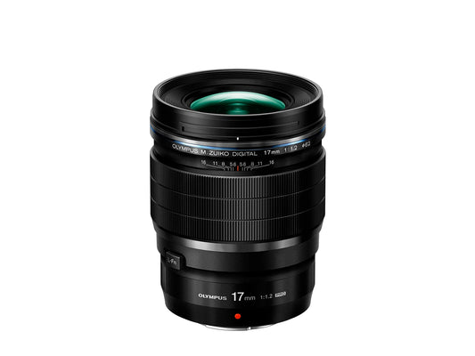 Olympus M.Zuiko Digital ED 17mm F1.2 PRO objektīvs, gaišs fiksēta fokusa objektīvs, piemērots visām MFT kamerām (Olympus OM-D & PEN modeļiem, Panasonic G sērija), melns