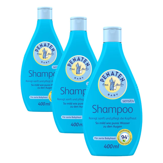 Bērnu šampūns PENATEN Shampoo, 400 ml, īpaši maigs, mīkstiem un viegli ķemmējamiem matiem, bez asarām, 3 iepakojumu komplekts