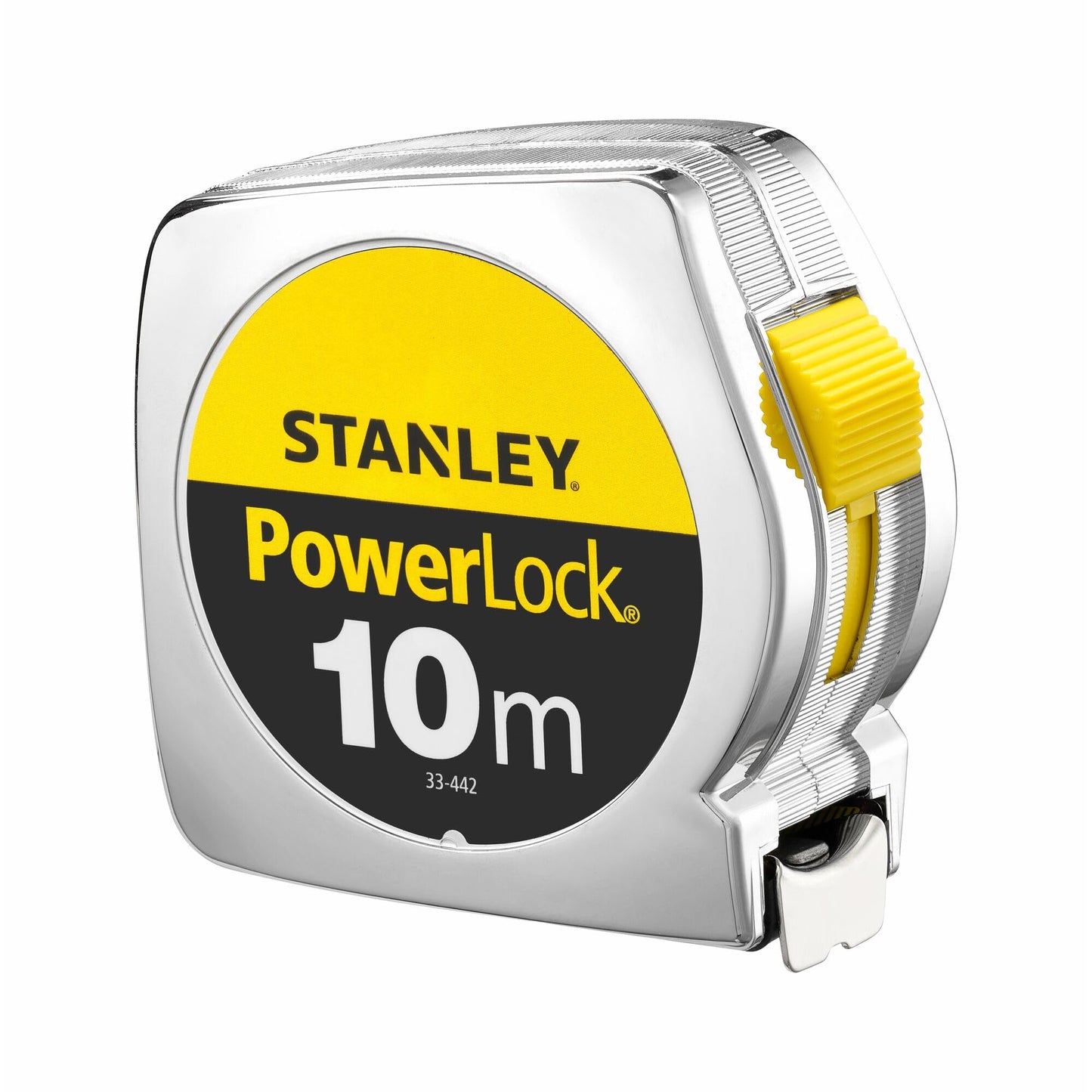 Mērlente STANLEY Powerlock 10 m, 25 mm, plastmasas korpuss, metriska skala, jostas klipsis 1-33-442