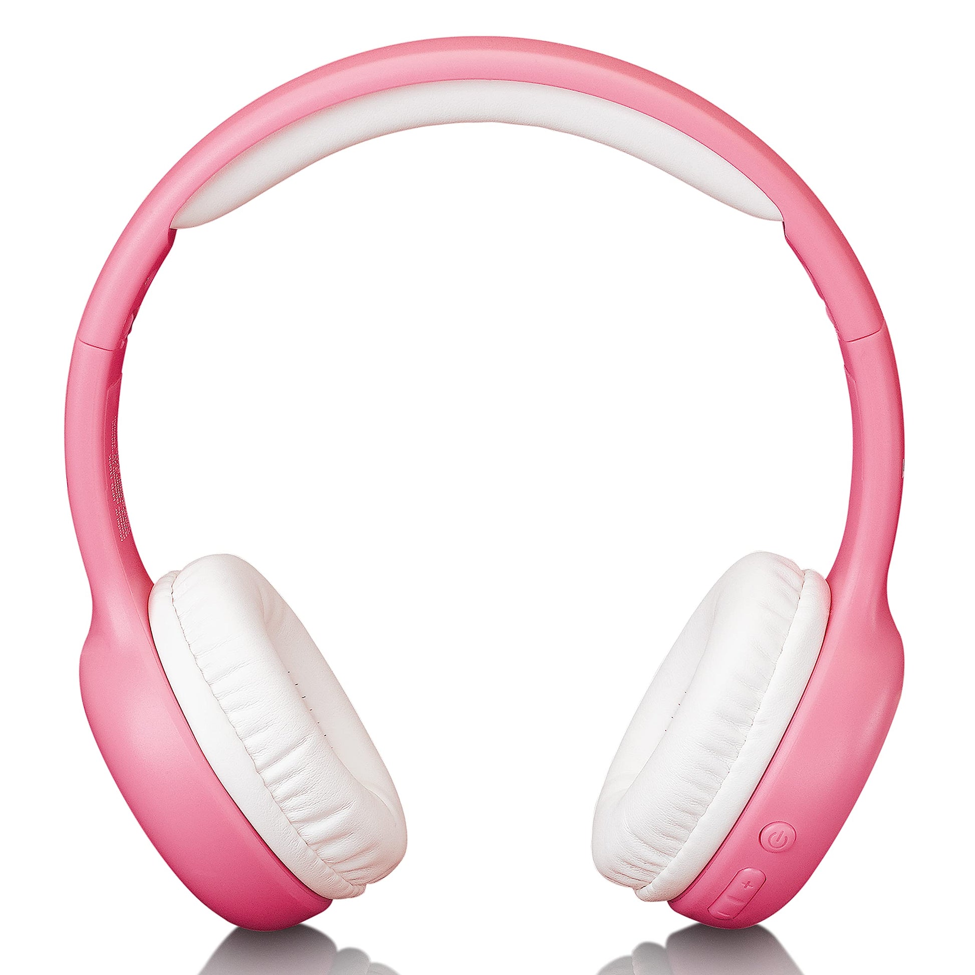 Lenco HPB-110 bērnu Bluetooth austiņas - Bluetooth 5.0, 85db, 250mAh, salokāmas, rozā ar uzlīmēm.