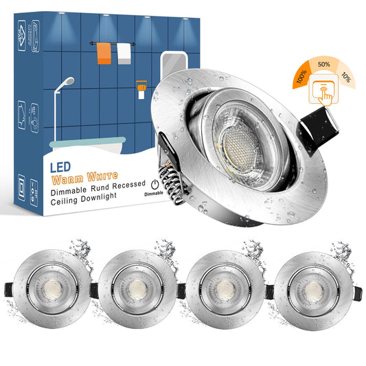 LED iebūvējami prožektori wowatt 5er 7W 3 pakāpēs dimmējami 700LM grozāmi