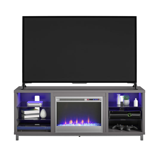 Ameriwood Lumina TV statīvs ar kamīnu 70", grafīta pelēks
