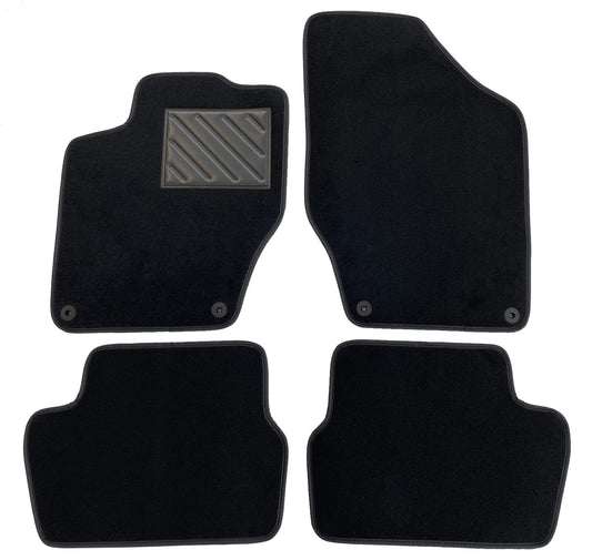 MAT10 – Auto paklāji, kas piemēroti VW T-Cross (no 05/2019, tips C1) no velūra | 4 daļu automašīnu paklāju komplekts | izturīga oriģinālo ražotāju kvalitāte, ražots Vācijā, melns