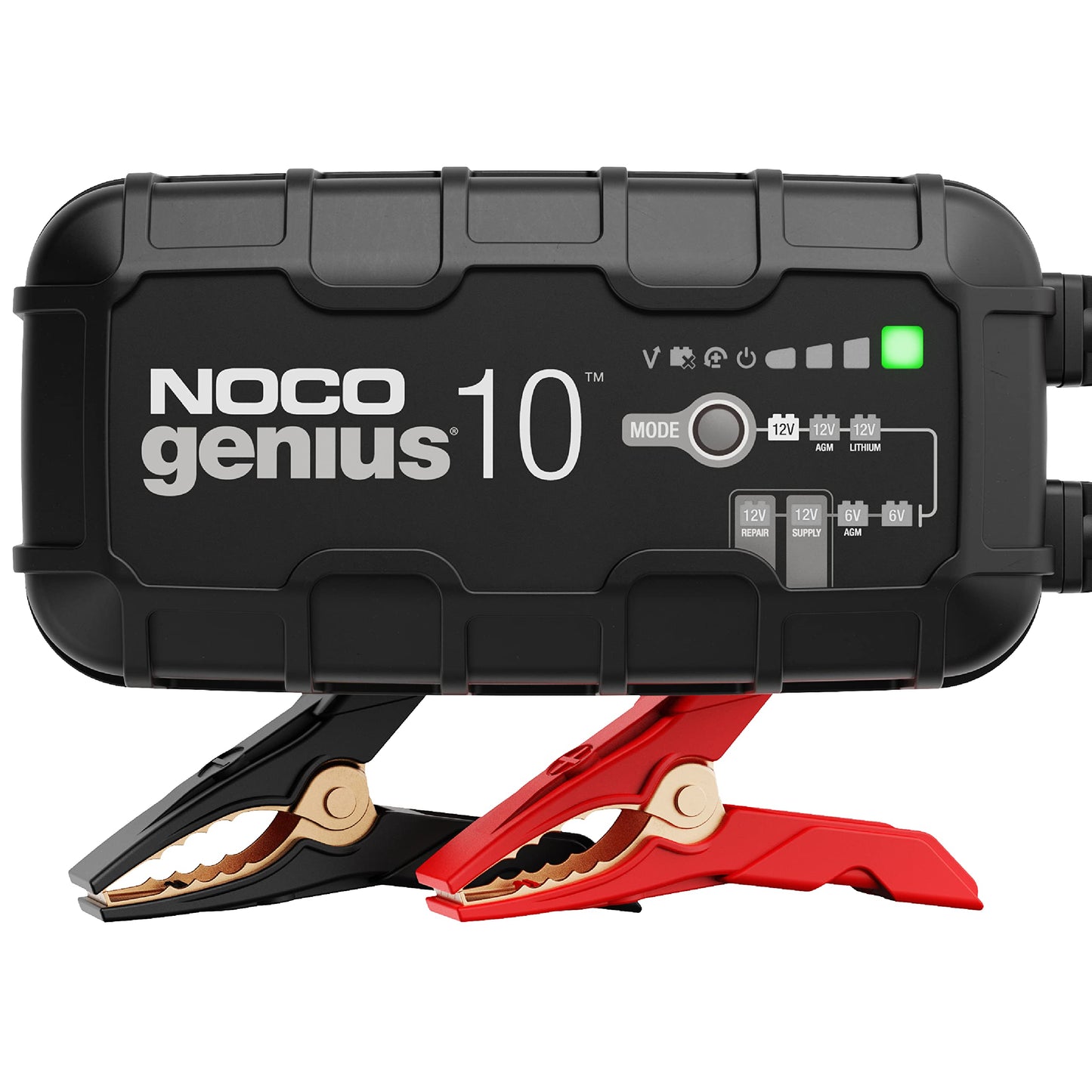 Akumulatora lādētājs NOCO GENIUS10 10A auto un motociklam, 6V/12V uzturēšanas lādētājs un desulfators AGM, litija LiFePO4 un start-stop akumulatoriem