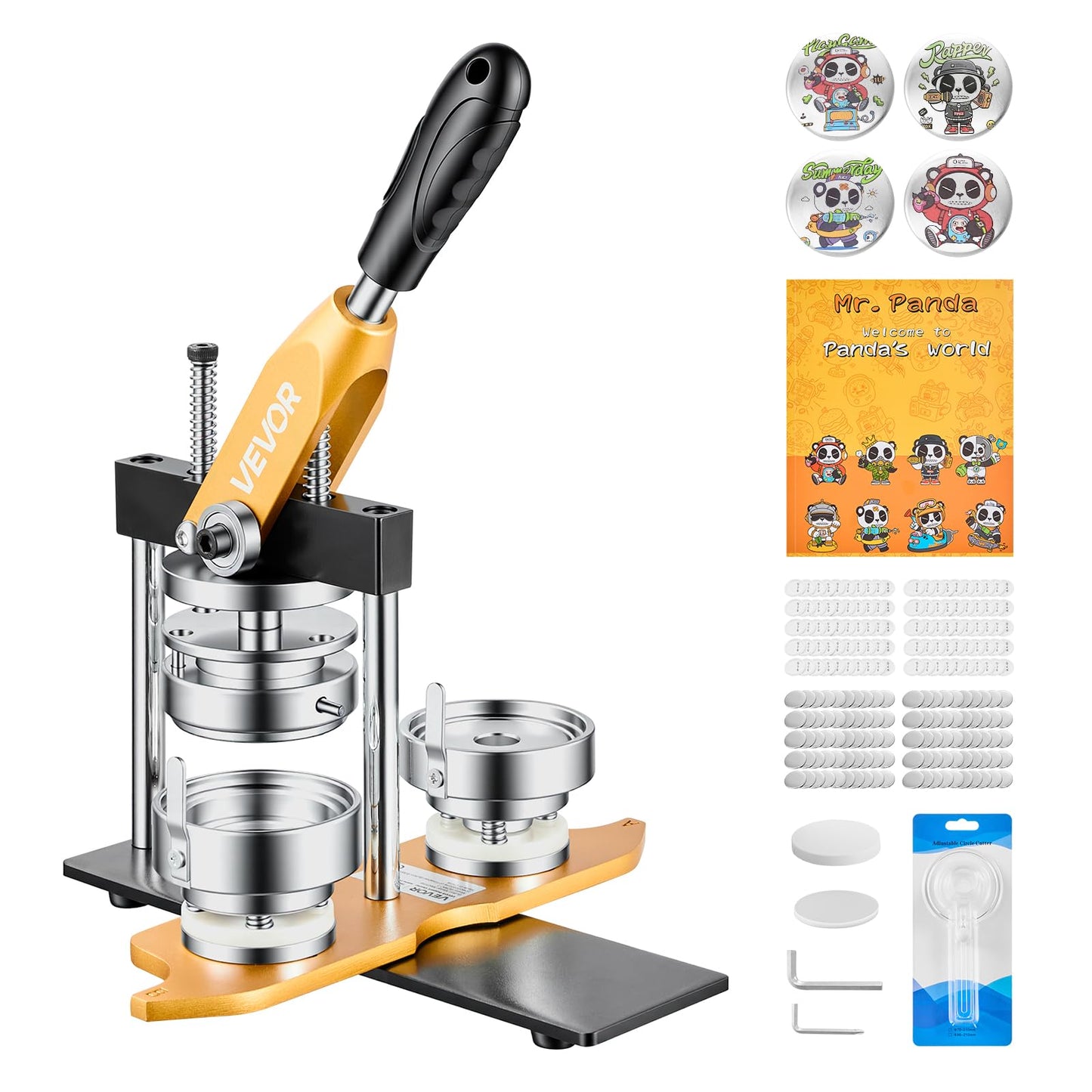 VEVOR 58 mm button machine, nozīmīšu izgatavošanas mašīna, button prese