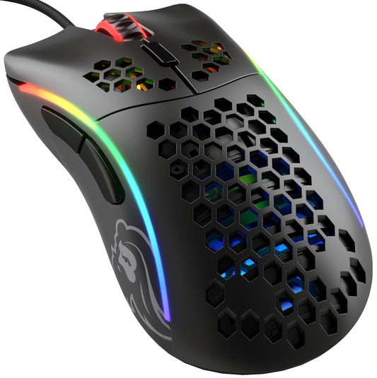 Glorious Gaming Model D- - 61g lightweight, RGB lighting, ergonomic, Pixart 3360 sensor, Omron switches, matte black.