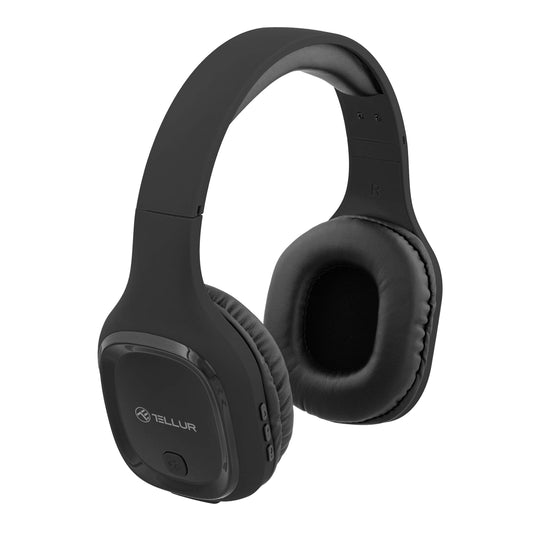 TELLUR Pulse Bluetooth austiņas - BT5.0, HD Hi-Fi skaņa, 40 mm draiveris, brīvroku mikrofons, viegls dizains, mīksti spilventiņi