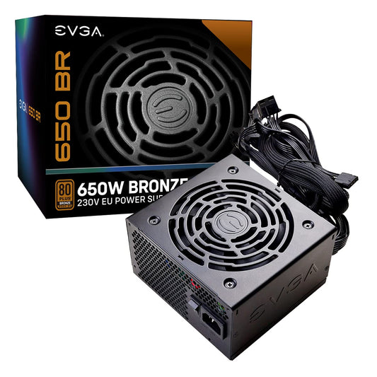 EVGA 650 BR Power Supply - 80+ Bronze, 650W, 3-Year Warranty, Reliable Performance