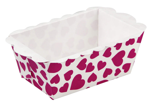 Zenker 43422 Mini cepšanas formas sirds 9x5x3,5cm 8 gabali baltā/sarkanā krāsā, kartons