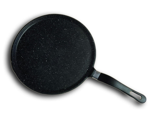 ELETTRO CENTER Art.409 Panna Piadina - Black aluminum piadina maker with non-stick surface and ergonomic design