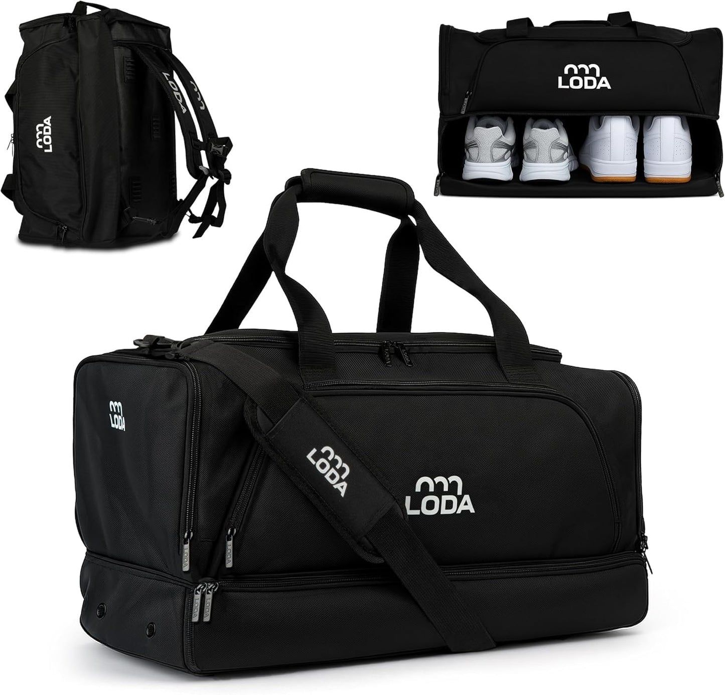 Sporta soma LODA Compact 48L, daudzfunkcionāla, kompakta un praktiska, mugursomas funkcija, nodalījums apaviem un mitram apģērbam, ideāli ikdienai un treniņiem, 48L, stilīgs dizains