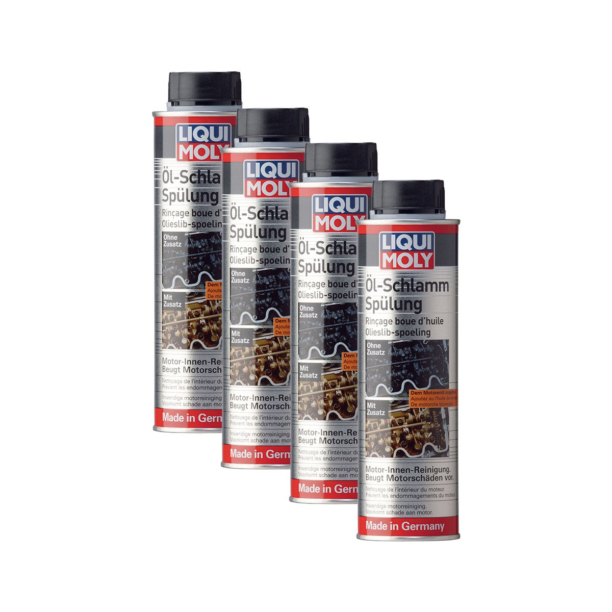 Motora skalošanas līdzeklis Liqui Moly 4X 5200 eļļas nosēdumu tīrīšanai, motora tīrītājs, motora skalošana 300 ml