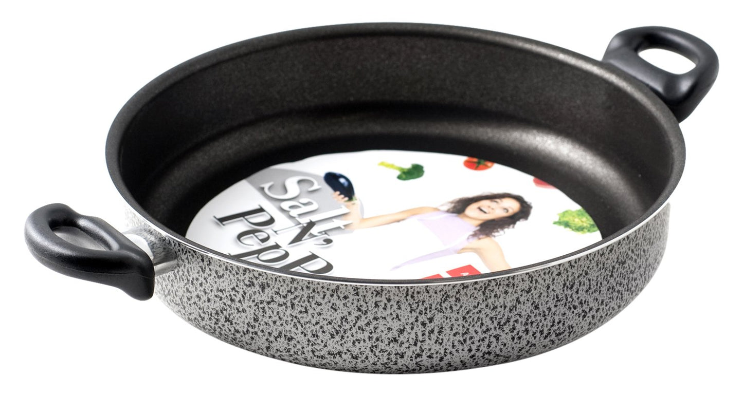 Home Salt Pepper Shaker Set - 26 cm, non-stick coating, aluminum, black/gray, with 2 handles