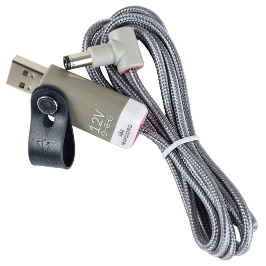 myVolts Ripcord USB lādēšanas kabelis ar 12V DC izvades spraudni, saderīgs ar TC-Helicon GoXLR Vocal Effects Processor