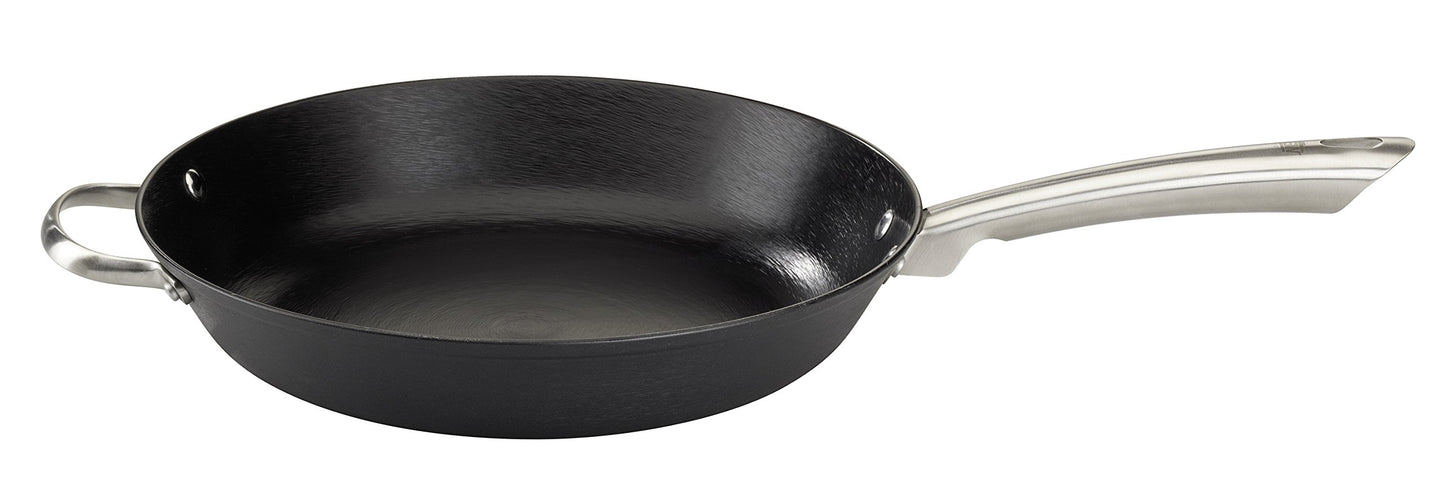 GSW 714273 ČUGUNA PROFESIONĀLĀ Cepamā panna - melna, 32 cm, bez vāka, izturīga čuguna konstrukcija, ideāla cepšanai.