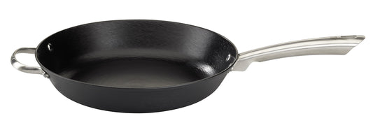 GSW 714273 ČUGUNA PROFESIONĀLĀ Cepamā panna - melna, 32 cm, bez vāka, izturīga čuguna konstrukcija, ideāla cepšanai.