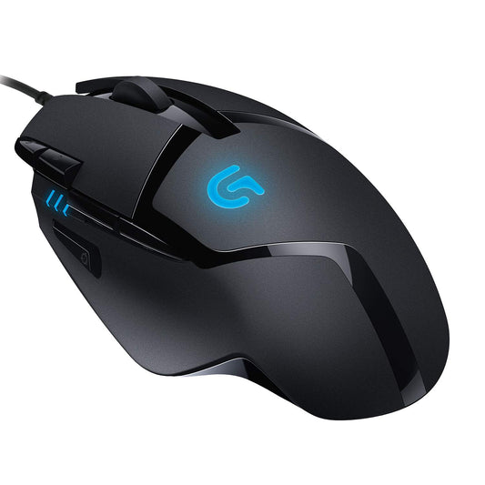 Logitech G402 Hyperion Fury - 4K DPI sensor, 8 programmable buttons, lightweight, PC/Mac compatible, black.
