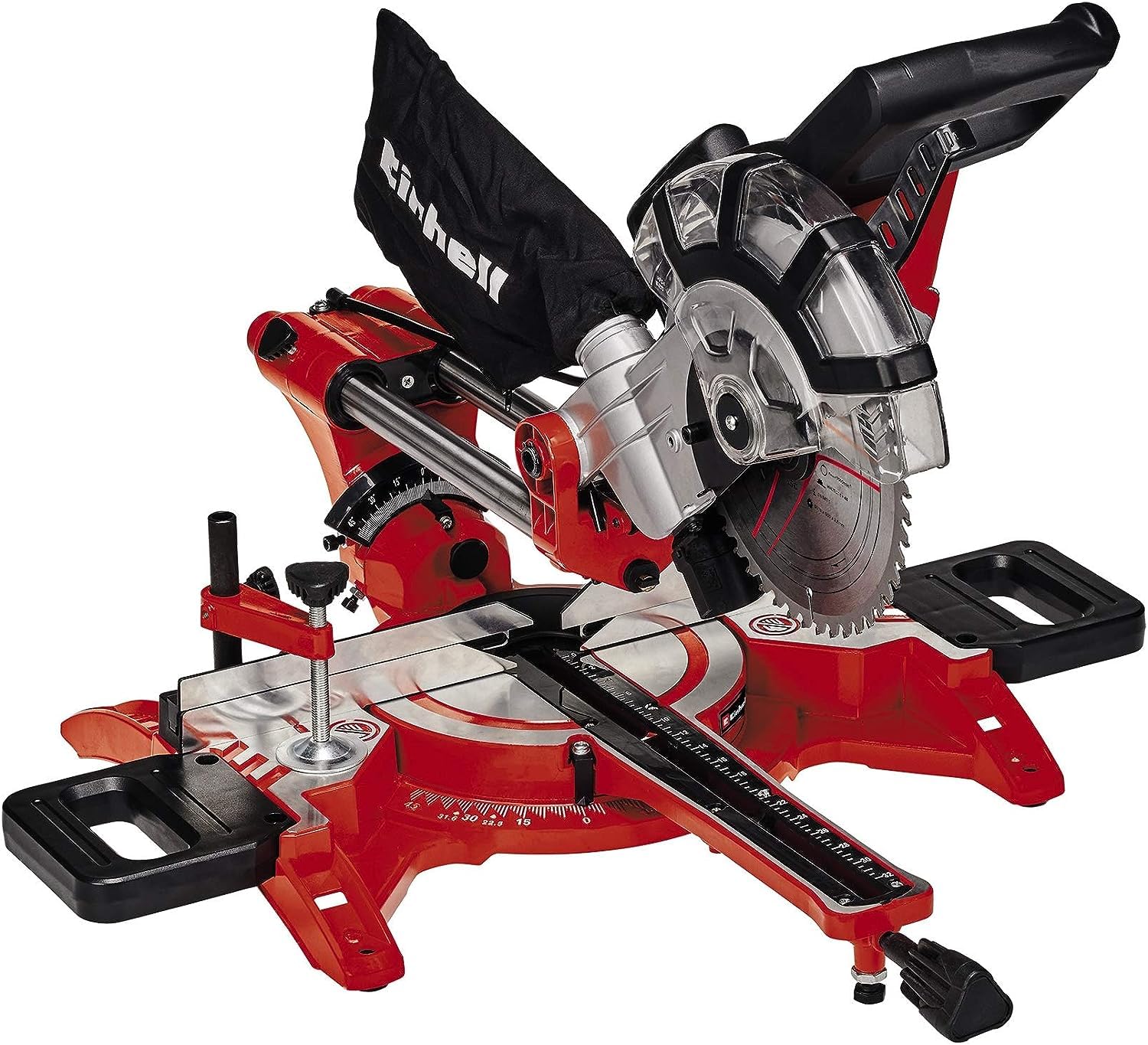 Einhell TC-SM 2131/2 Dual - 1800W, 62mm cutting depth, 310mm width, dual bevel, laser guide, sliding function.