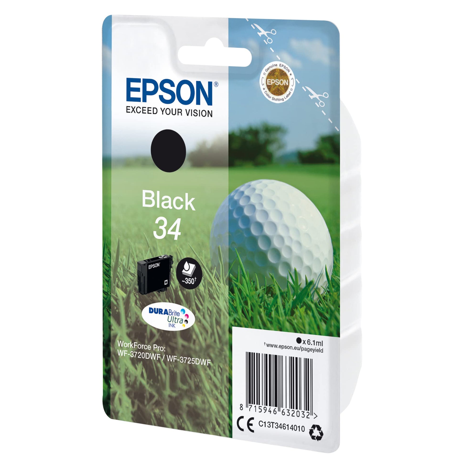 Epson vienpakas melns 34 - High-quality black ink cartridge for vibrant prints and reliable performance.