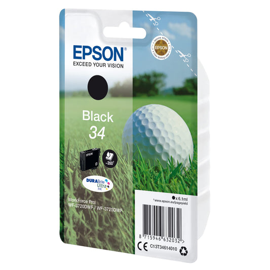 Epson vienpakas melns 34 - High-quality black ink cartridge for vibrant prints and reliable performance.
