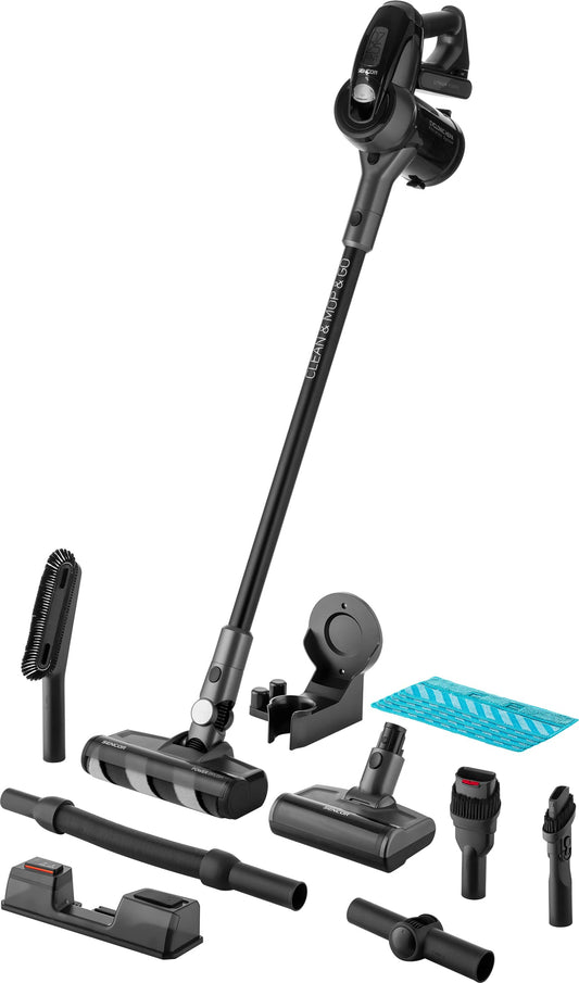 Sencor bezvadu putekļsūcējs - 4-in-1, 50 min, digitālais motors, Cat&Dog komplekts, UV-C lampa, inteliģenta tīrīšana.