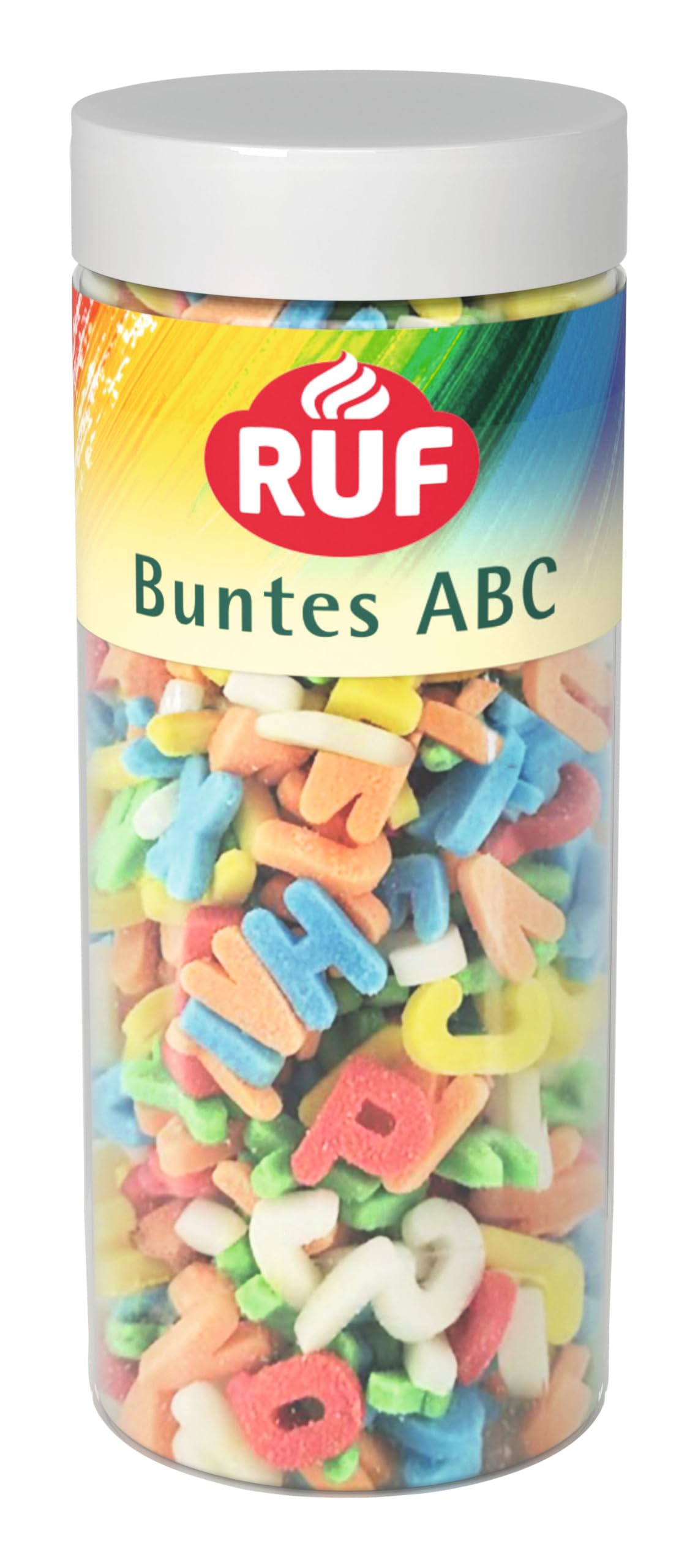 RUF ABC cukura dekorācijas, ēdami burti kūkām, kēksiem un cepumiem, ēdams kūku dekors