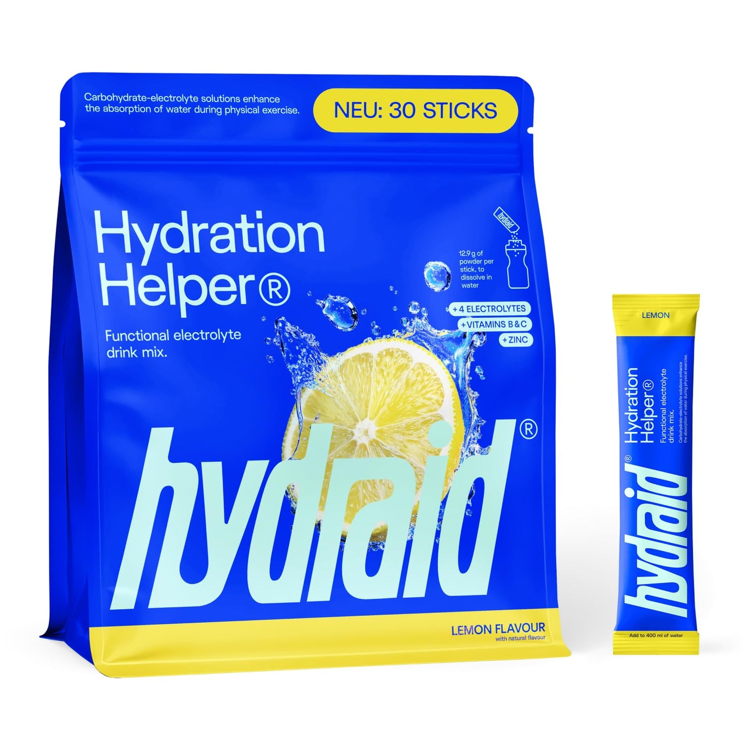 Elektrolītu pulveris Hydraid Hydration Helper® LEMON, 30 nūjiņas