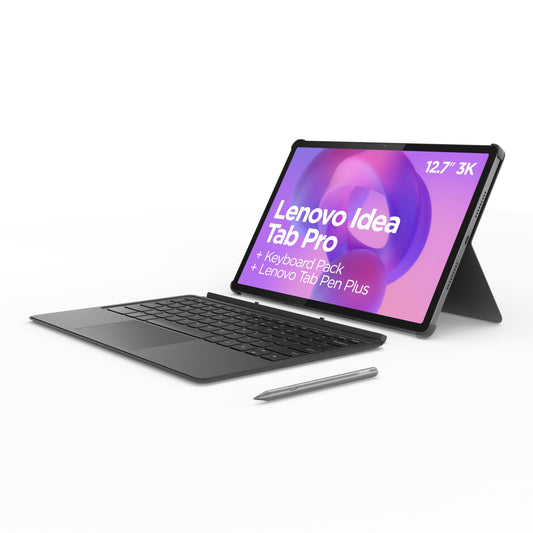Lenovo Idea Tab Pro planšetdators 32,7 cm (12,7 collas), 3K (MediaTek Dimensity 8300, 8 GB RAM, 256 GB UFS 4.0, 144 Hz, Wi-Fi 6E, Bluetooth 5.3, Android 14), pelēks, ieskaitot tastatūru + pildspalvu