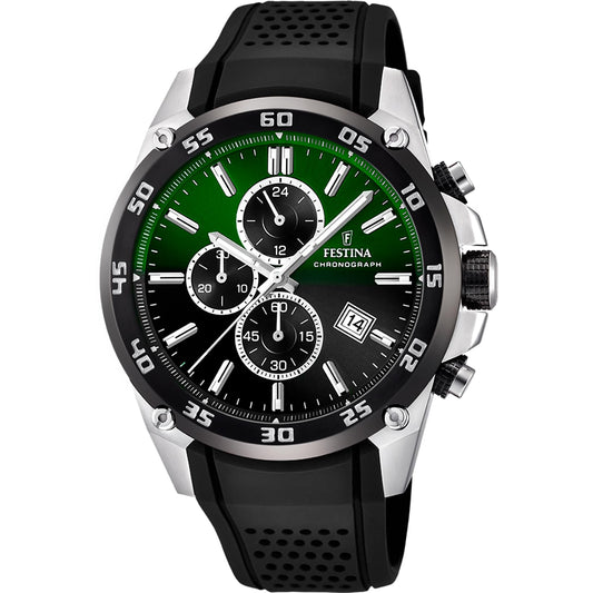 Festina Sporta pulkstenis F20330/B - Sporty design, chronograph function, durable stainless steel, water-resistant.