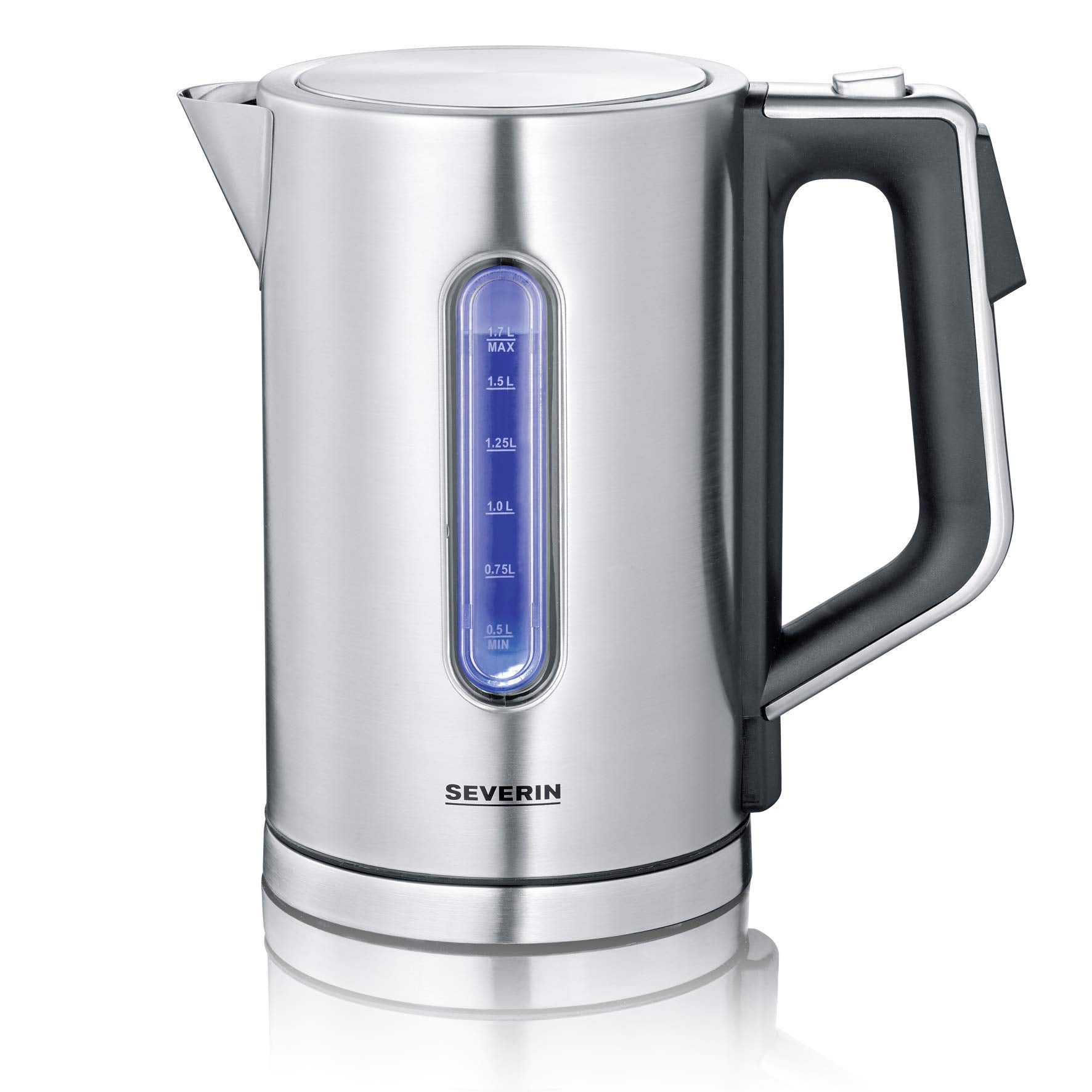 SEVERIN digitālais tējkanna - 1,7 l, ātrā vārīšana, individuāla temperatūra, matēts nerūsējošais tērauds, 3000 W, BPA bezmaksas